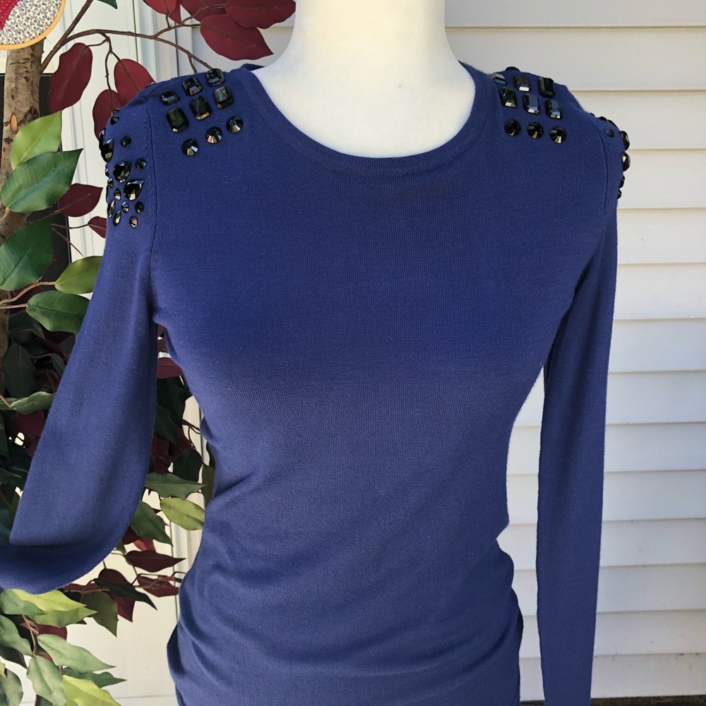 EXPRESS Blue Long Sleeves Sweater Size XS